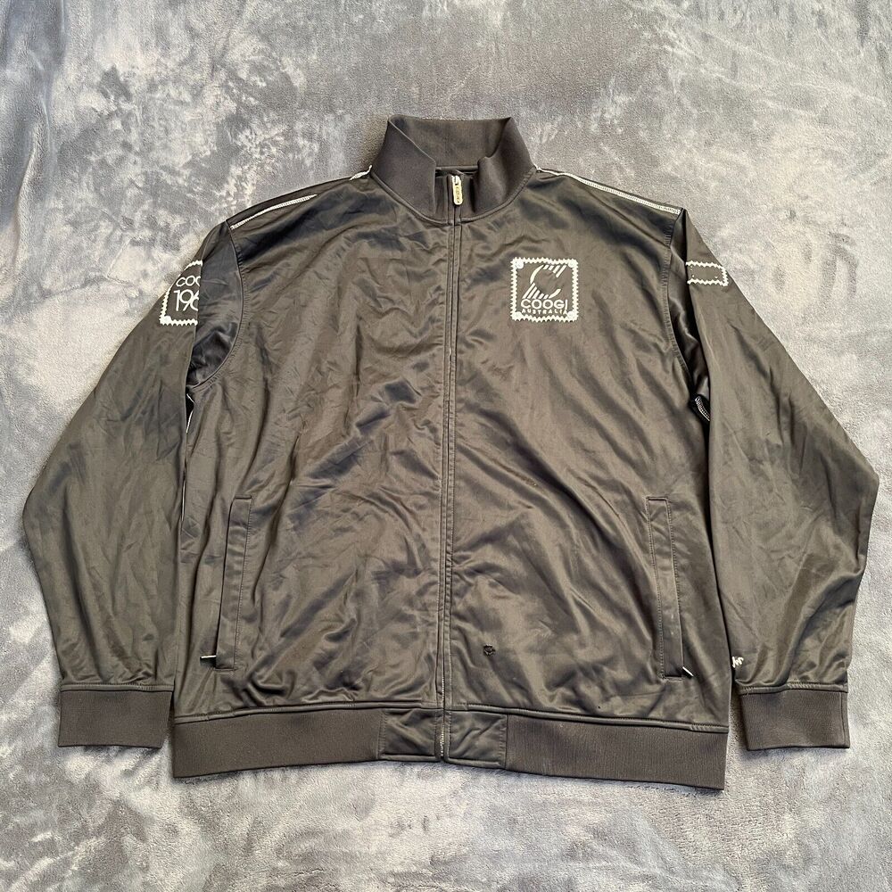 Coogi 1969 Vintage Full Zip Black Long Sleeve Track Jacket Men's Size 3XL